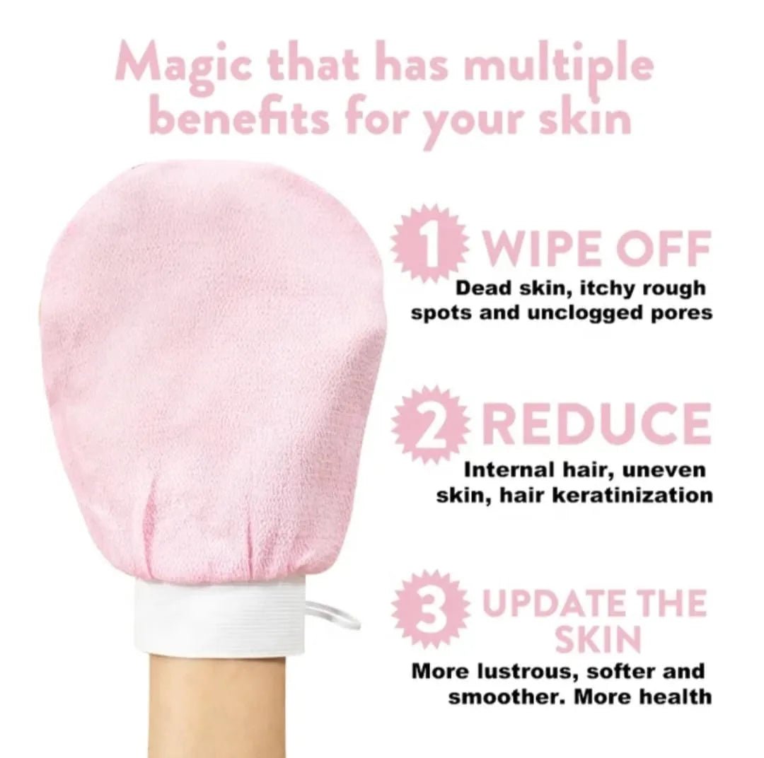 Exfoliating Gloves Massage Mitt Back Scrubber Dead Skin Remover Moroccan Exfoliating Gloves - RIZZ