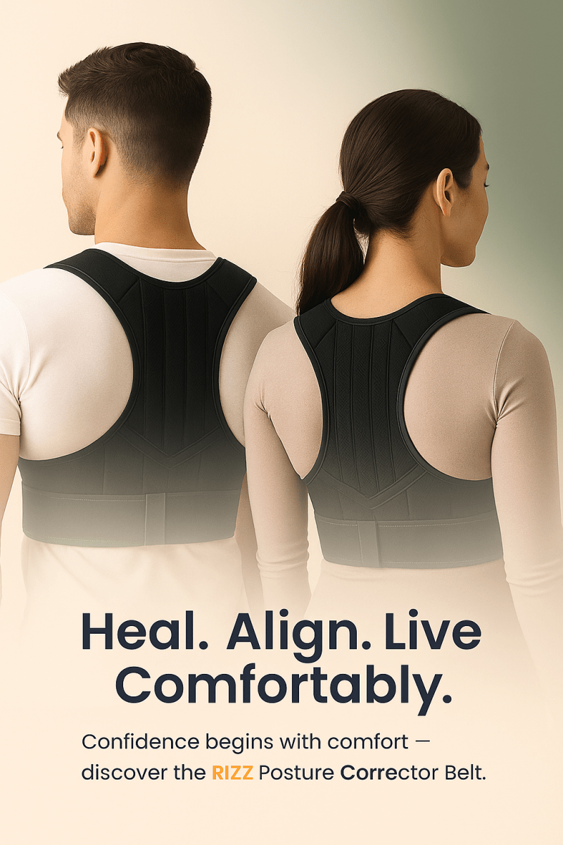 RIZZ Posture Corrector Belt — Premium Back Support for Daily & Medical Use - RIZZ